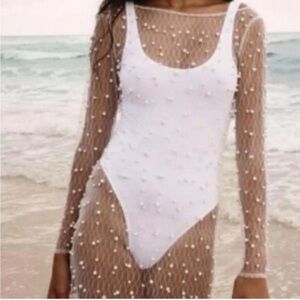 Elegant Sheer bridal bathing suit cover by ezili sz m